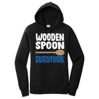 Funny Wooden Spoon Survivor Distressed Women's Pullover Hoodie