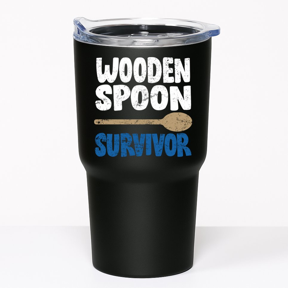 Funny Wooden Spoon Survivor Distressed Tumbler