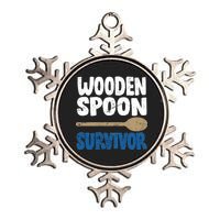 Funny Wooden Spoon Survivor Distressed Metallic Star Ornament