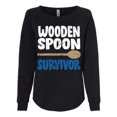 Funny Wooden Spoon Survivor Distressed Womens California Wash Sweatshirt