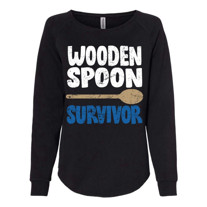 Funny Wooden Spoon Survivor Distressed Womens California Wash Sweatshirt