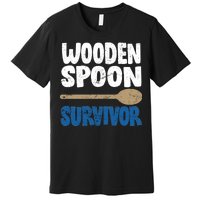 Funny Wooden Spoon Survivor Distressed Premium T-Shirt