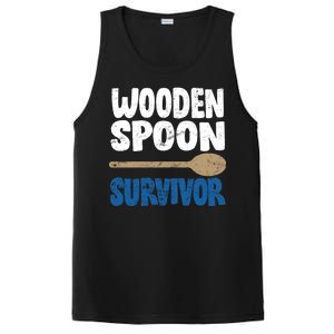 Funny Wooden Spoon Survivor Distressed PosiCharge Competitor Tank