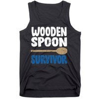 Funny Wooden Spoon Survivor Distressed Tank Top