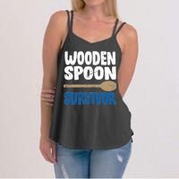 Funny Wooden Spoon Survivor Distressed Women's Strappy Tank