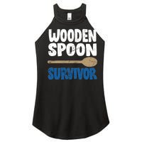 Funny Wooden Spoon Survivor Distressed Women's Perfect Tri Rocker Tank