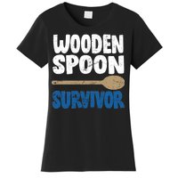 Funny Wooden Spoon Survivor Distressed Women's T-Shirt