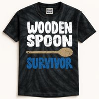 Funny Wooden Spoon Survivor Distressed Kids Tie-Dye T-Shirt