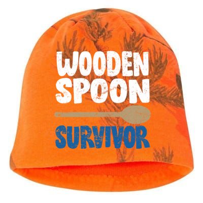 Funny Wooden Spoon Survivor Distressed Kati - Camo Knit Beanie