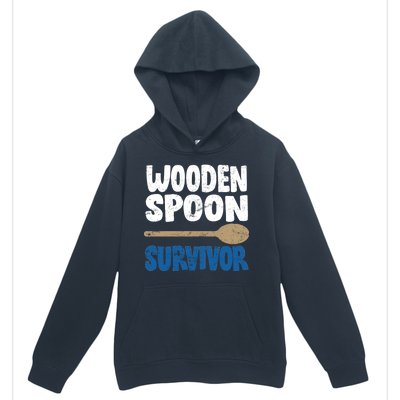 Funny Wooden Spoon Survivor Distressed Urban Pullover Hoodie