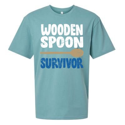 Funny Wooden Spoon Survivor Distressed Sueded Cloud Jersey T-Shirt