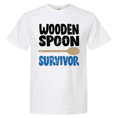 Funny Wooden Spoon Survivor Distressed Garment-Dyed Heavyweight T-Shirt