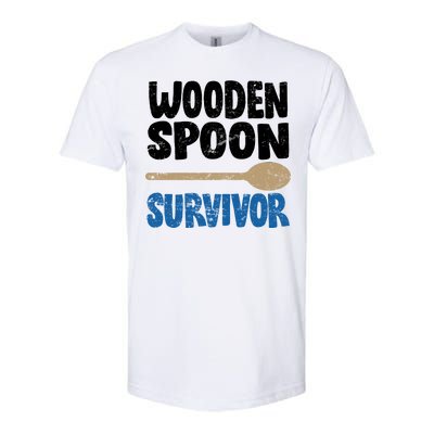 Funny Wooden Spoon Survivor Distressed Softstyle CVC T-Shirt