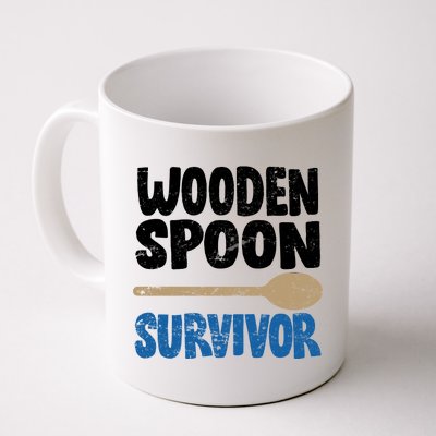 Funny Wooden Spoon Survivor Distressed Coffee Mug