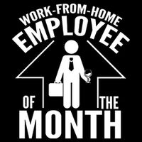 Funny Work From Home Employee Of The Month 16 in Basic Backpack