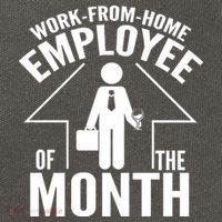 Funny Work From Home Employee Of The Month Cotton Canvas Backpack