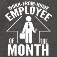 Funny Work From Home Employee Of The Month Vector Backpack
