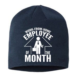 Funny Work From Home Employee Of The Month Sustainable Beanie