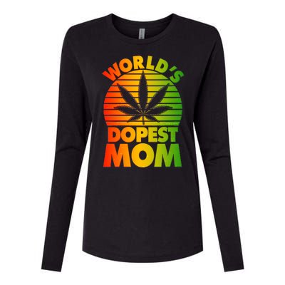 Funny World's Dopest Mom Womens Cotton Relaxed Long Sleeve T-Shirt