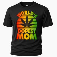 Funny World's Dopest Mom Cooling Performance Crew T-Shirt