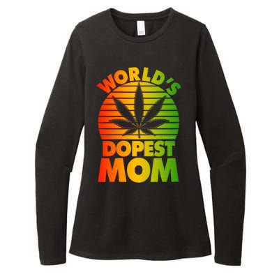 Funny World's Dopest Mom Womens CVC Long Sleeve Shirt