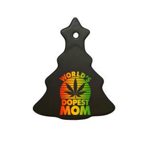 Funny World's Dopest Mom Ceramic Tree Ornament