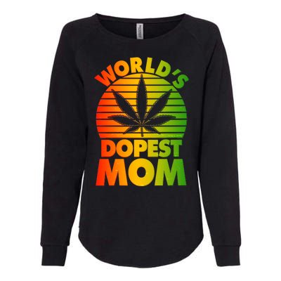 Funny World's Dopest Mom Womens California Wash Sweatshirt