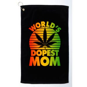 Funny World's Dopest Mom Platinum Collection Golf Towel