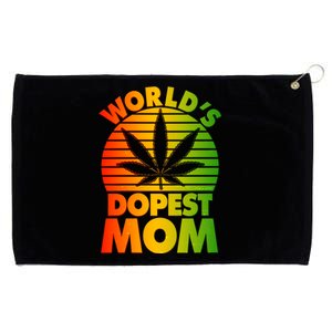 Funny World's Dopest Mom Grommeted Golf Towel