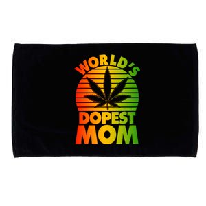 Funny World's Dopest Mom Microfiber Hand Towel