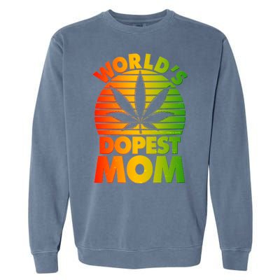 Funny World's Dopest Mom Garment-Dyed Sweatshirt