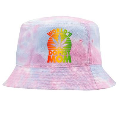 Funny World's Dopest Mom Tie-Dyed Bucket Hat