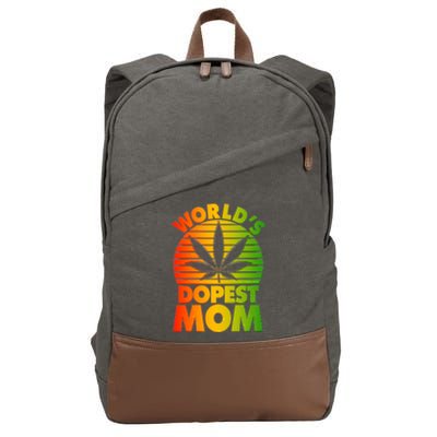 Funny World's Dopest Mom Cotton Canvas Backpack