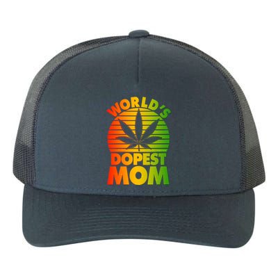 Funny World's Dopest Mom Yupoong Adult 5-Panel Trucker Hat