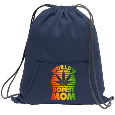 Funny World's Dopest Mom Sweatshirt Cinch Pack Bag