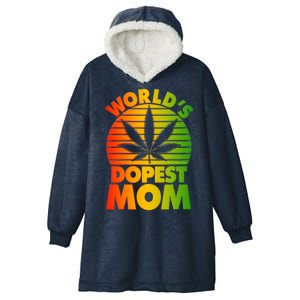 Funny World's Dopest Mom Hooded Wearable Blanket