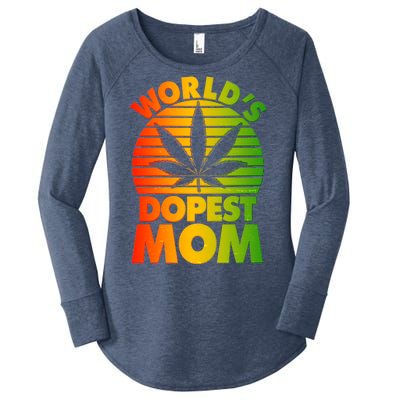 Funny World's Dopest Mom Women's Perfect Tri Tunic Long Sleeve Shirt