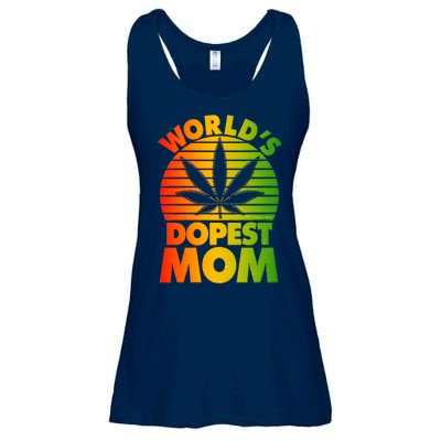 Funny World's Dopest Mom Ladies Essential Flowy Tank