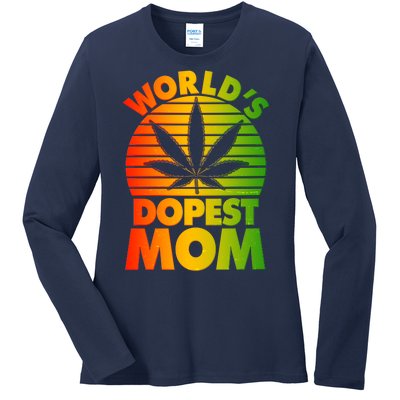 Funny World's Dopest Mom Ladies Long Sleeve Shirt