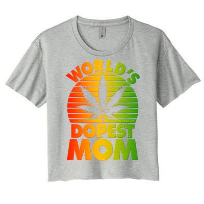 Funny World's Dopest Mom Women's Crop Top Tee