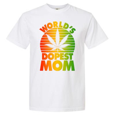 Funny World's Dopest Mom Garment-Dyed Heavyweight T-Shirt