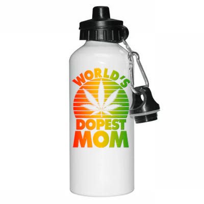 Funny World's Dopest Mom Aluminum Water Bottle