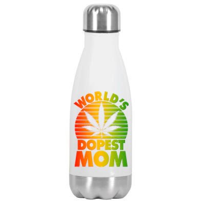 Funny World's Dopest Mom Stainless Steel Insulated Water Bottle