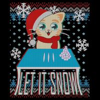 Funny X-Mas Let It Snow Cat Ugly Christmas Sweater City Backpack
