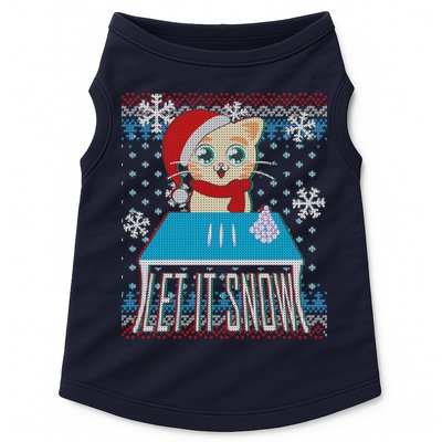 Funny X-Mas Let It Snow Cat Ugly Christmas Sweater Doggie Tank