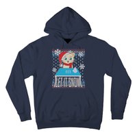 Funny X-Mas Let It Snow Cat Ugly Christmas Sweater Hoodie