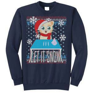 Funny X-Mas Let It Snow Cat Ugly Christmas Sweater Sweatshirt