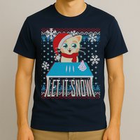 Funny X-Mas Let It Snow Cat Ugly Christmas Sweater T-Shirt