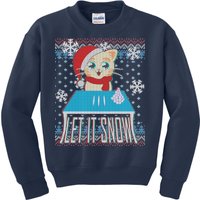 Funny X-Mas Let It Snow Cat Ugly Christmas Sweater Kids Sweatshirt