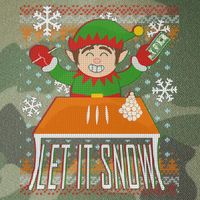 Funny X-Mas Let It Snow Elf Ugly Christmas Sweater Legacy Tie Dye Trucker Hat